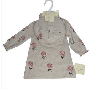 Cynthia Rowley Baby Girl Sweater Dress Socks Beret 3 Piece Set NWT 3-6 Months